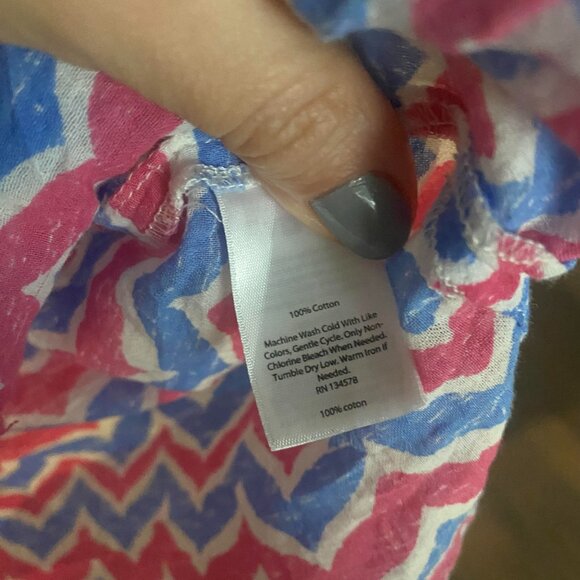 Vineyard Vines Whale Tail Chevron Swimsuit Cover-Up Size M - Picture 4 of 9